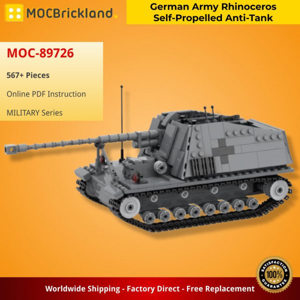 MOCBRICKLAND MOC 89726 German Army Rhinoceros Self Propelled Anti Tank 2