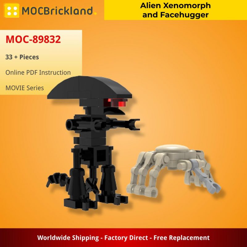 MOCBRICKLAND MOC 89832 Alien Xenomorph and Facehugger 2 800x800 1