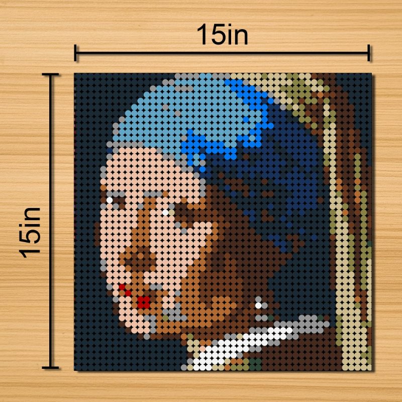 MOCBRICKLAND MOC 89843 Girl with a Pearl Earring Pixel Art 5 800x800 1