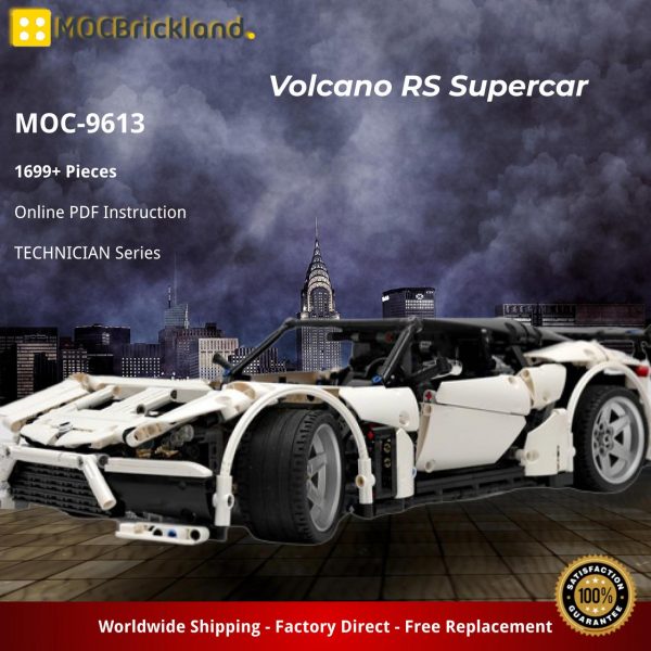 MOCBRICKLAND MOC 9613 Volcano RS Supercar 4