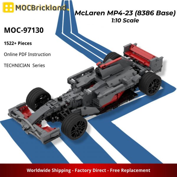 MOCBRICKLAND MOC 97130 McLaren MP4 23 8386 Base 110 Scale 5