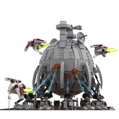 MOCBRICKLAND MOC 97760 Battle of Geonosis Diorama with Core Ship Clone Wars 1