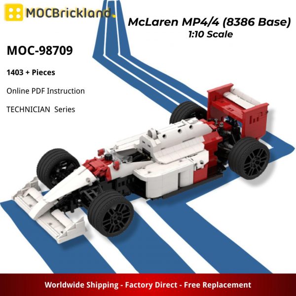 MOCBRICKLAND MOC 98709 McLaren MP44 8386 Base 110 Scale 5