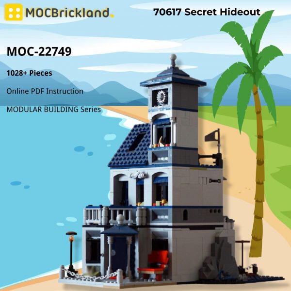 MODULAR BUILDING MOC 22749 70617 Secret Hideout by peme MOCBRICKLAND 2