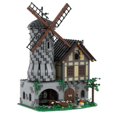 MODULAR BUILDING MOC 31613 Classic Castle Motorized Windmill by Tavernellos MOCBRICKLAND 4