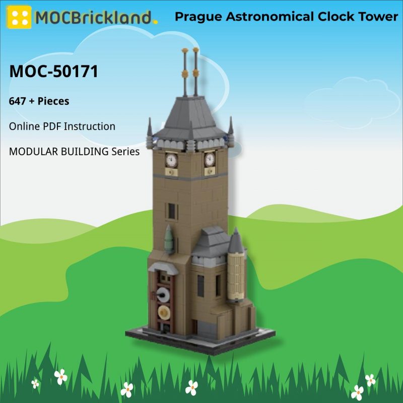 MODULAR BUILDING MOC 50171 Prague Astronomical Clock Tower by Pingubricks MOCBRICKLAND 1 800x800 1