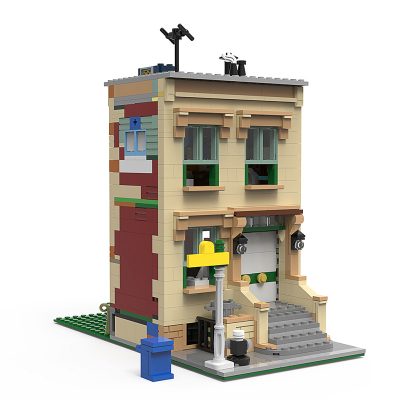 MODULAR BUILDING MOC 56256 Sesame Street by benbuildslego MOCBRICKLAND 6
