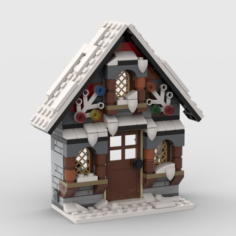 MODULAR BUILDING MOC 58700 79497 Winter Christmas House MOCBRICKLAND 3 800x800 1