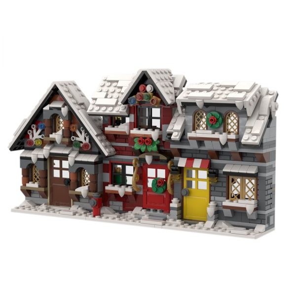 MODULAR BUILDING MOC 58700 79497 Winter Christmas House MOCBRICKLAND 6