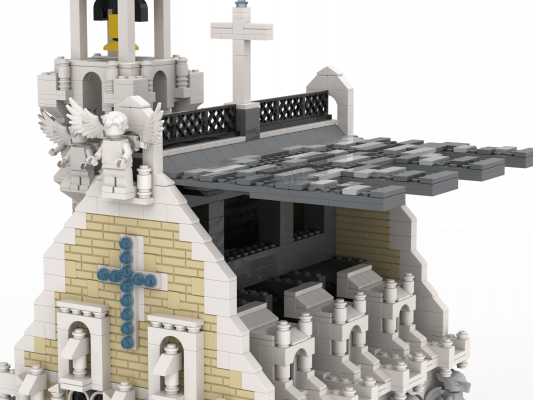 MODULAR BUILDING MOC 65557 Medieval City Church MOCBRICKLAND 4 533x400 1