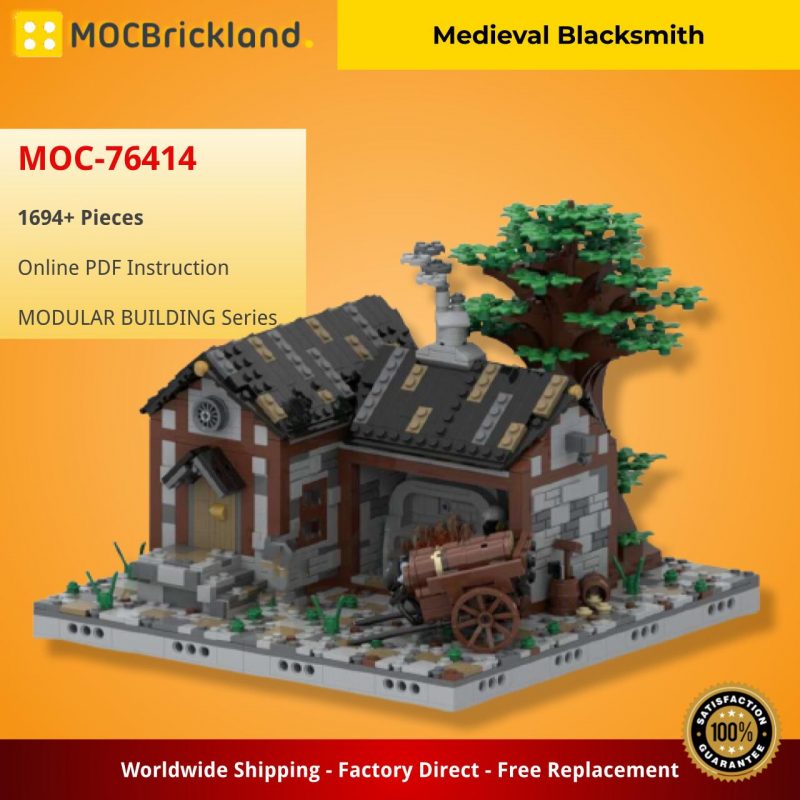 MODULAR BUILDING MOC 76414 Medieval Blacksmith by Tavernellos MOCBRICKLAND 2 800x800 1