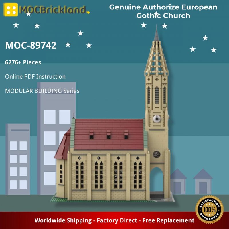 MODULAR BUILDING MOC 89742 Genuine Authorize European Gothic Church MOCBRICKLAND 2 800x800 1