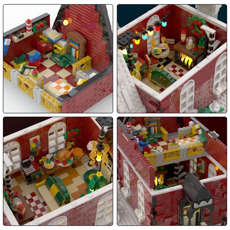 MODULAR BUILDING MOC 89798 Christmas Snow House MOCBRICKLAND 5 800x800 1