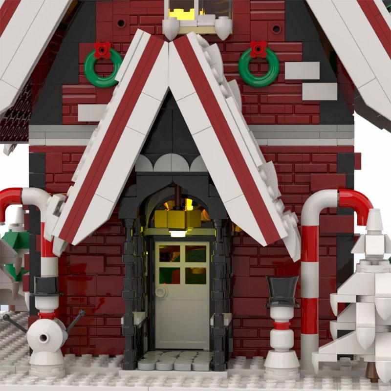 MODULAR BUILDING MOC 89798 Christmas Snow House MOCBRICKLAND 7 800x800 1