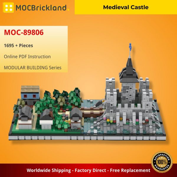 MODULAR BUILDING MOC 89806 Medieval Castle by Mini Custom Set MOCBRICKLAND 5
