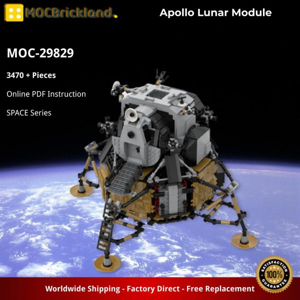 SPACE MOC 29829 Apollo Lunar Module by FreakCube MOCBRICKLAND 5