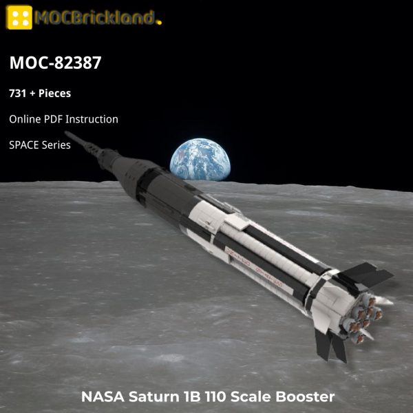 SPACE MOC 82387 NASA Saturn 1B 110 Scale Booster by TheBrickFrontier MOCBRICKLAND 2