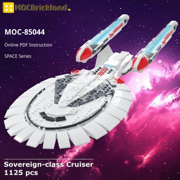 SPACE MOC 85044 Sovereign class Cruiser by ky e bricks MOCBRICKLAND 2