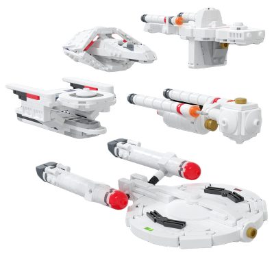 SPACE MOC 86651 Federation Support Ships 1 by ky e bricks MOCBRICKLAND 3