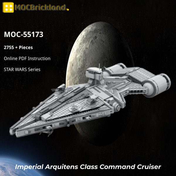 STAR WARS MOC 55173 Imperial Arquitens Class Command Cruiser by Ignatius666 MOCBRICKLAND 5