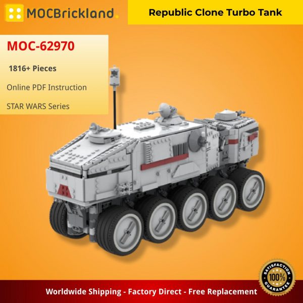 STAR WARS MOC 62970 Republic Clone Turbo Tank by u brick MOCBRICKLAND 5
