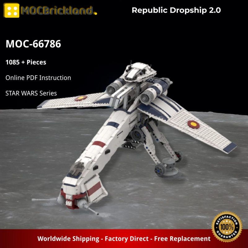 STAR WARS MOC 66786 Republic Dropship 2.0 by BABrickus MOCBRICKLAND 1 800x800 1