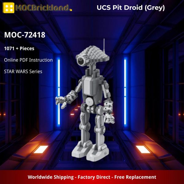STAR WARS MOC 72418 UCS Pit Droid Grey by bowdbricks MOCBRICKLAND 3