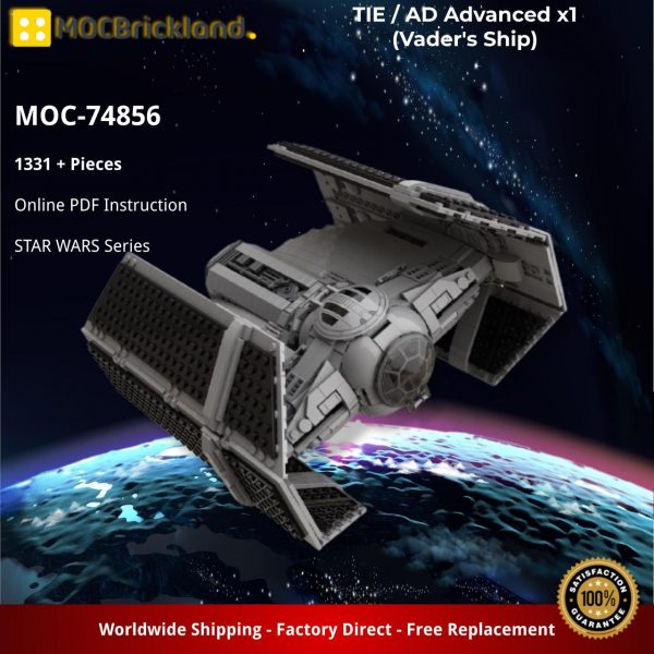 STAR WARS MOC 74856 TIE AD Advanced x1 Vaders Ship by thomin MOCBRICKLAND 1