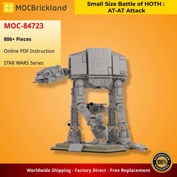 STAR WARS MOC 84723 Small Size Battle of HOTH AT AT Attack by jellco MOCBRICKLAND 3