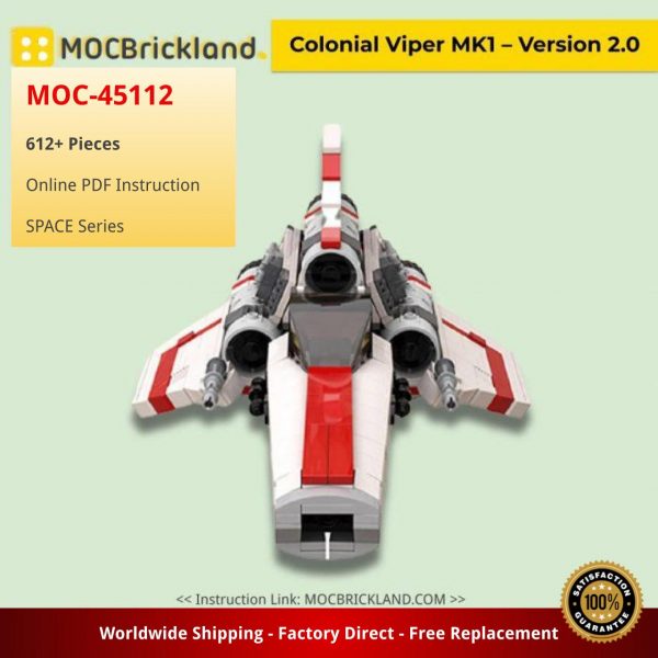 Space MOC 45112 Colonial Viper MK1 – Version 2.0 by apenello MOCBRICKLAND