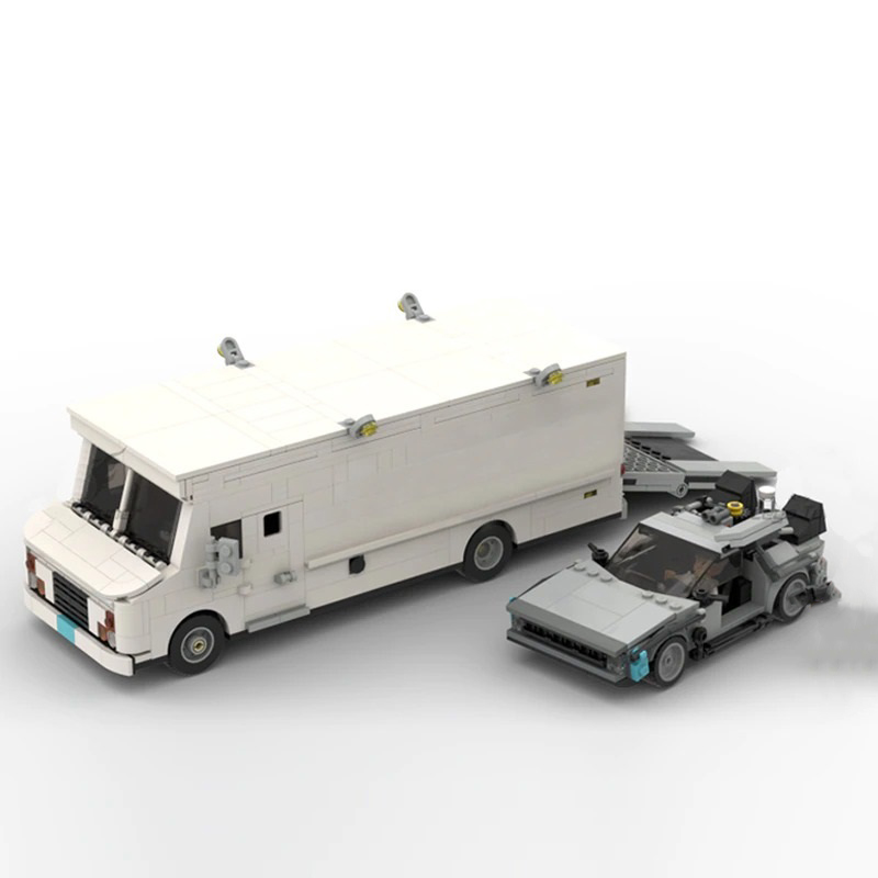 TECHNICIAN MOC 58775 Time Machine and Doc Brown Van by legotuner33 MOCBRICKLAND 2 1