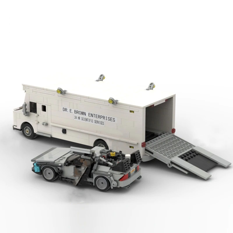TECHNICIAN MOC 58775 Time Machine and Doc Brown Van by legotuner33 MOCBRICKLAND 3 1