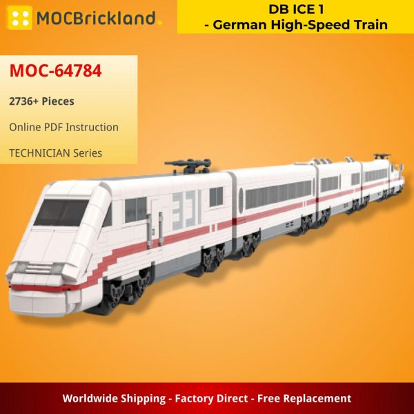 TECHNICIAN MOC 64784 DB ICE 1 German High Speed Train by brickdesigned germany MOCBRICKLAND 2
