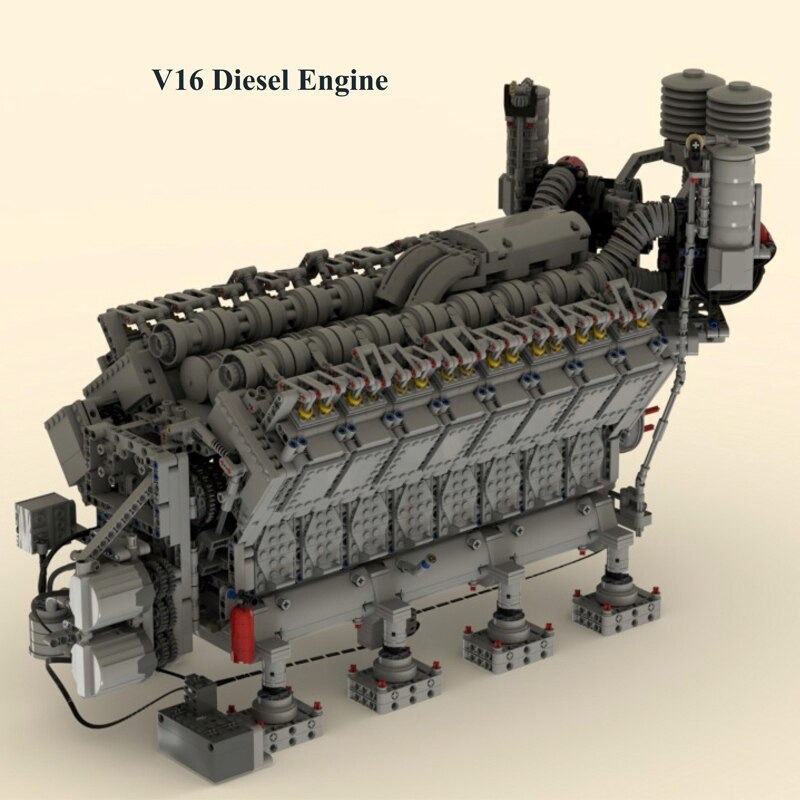 TECHNICIAN MOC 73232 V16 Diesel Engine by legolaus MOCBRICKLAND 3 1