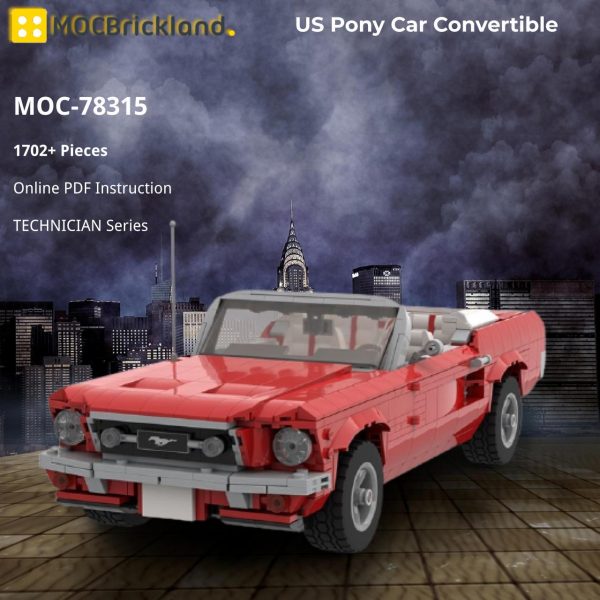 TECHNICIAN MOC 78315 US Pony Car Convertible by Linse MOCBRICKLAND 2