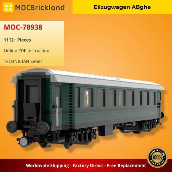 TECHNICIAN MOC 78938 Eilzugwagen ABghe by Germanrailwaybuilder MOCBRICKLAND 3