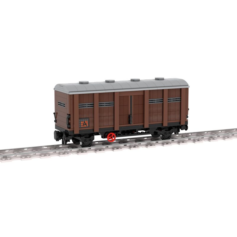 TECHNICIAN MOC 81221 BoxcarOrdinary Covered Wagon – 2 axles by langemat MOCBRICKLAND 5 800x800 1