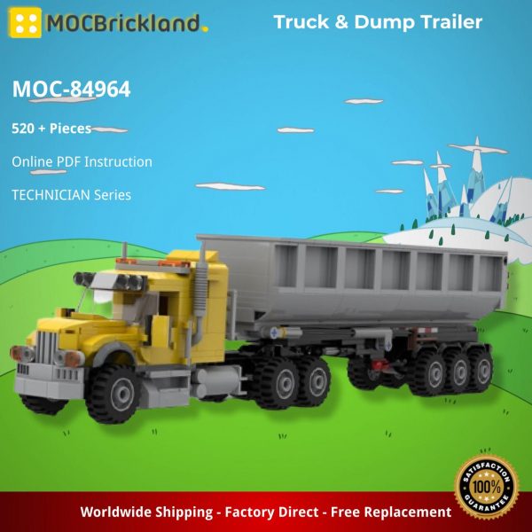 TECHNICIAN MOC 84964 Truck Dump Trailer by HaulingBricks MOCBRICKLAND 3