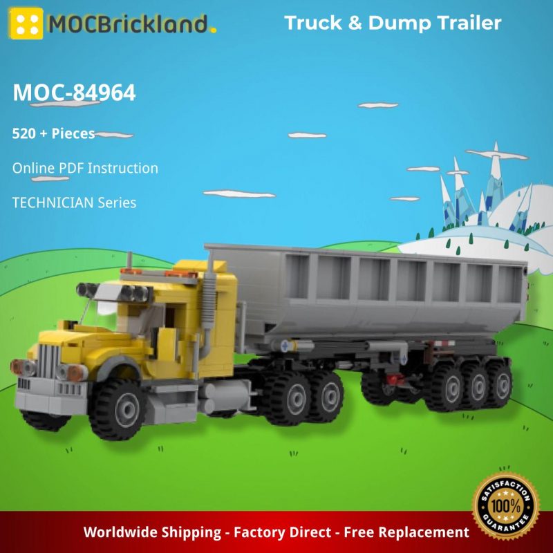 TECHNICIAN MOC 84964 Truck Dump Trailer by HaulingBricks MOCBRICKLAND 3 800x800 1