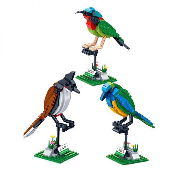 creator banbao 5123 three birds set animal cognition 2558