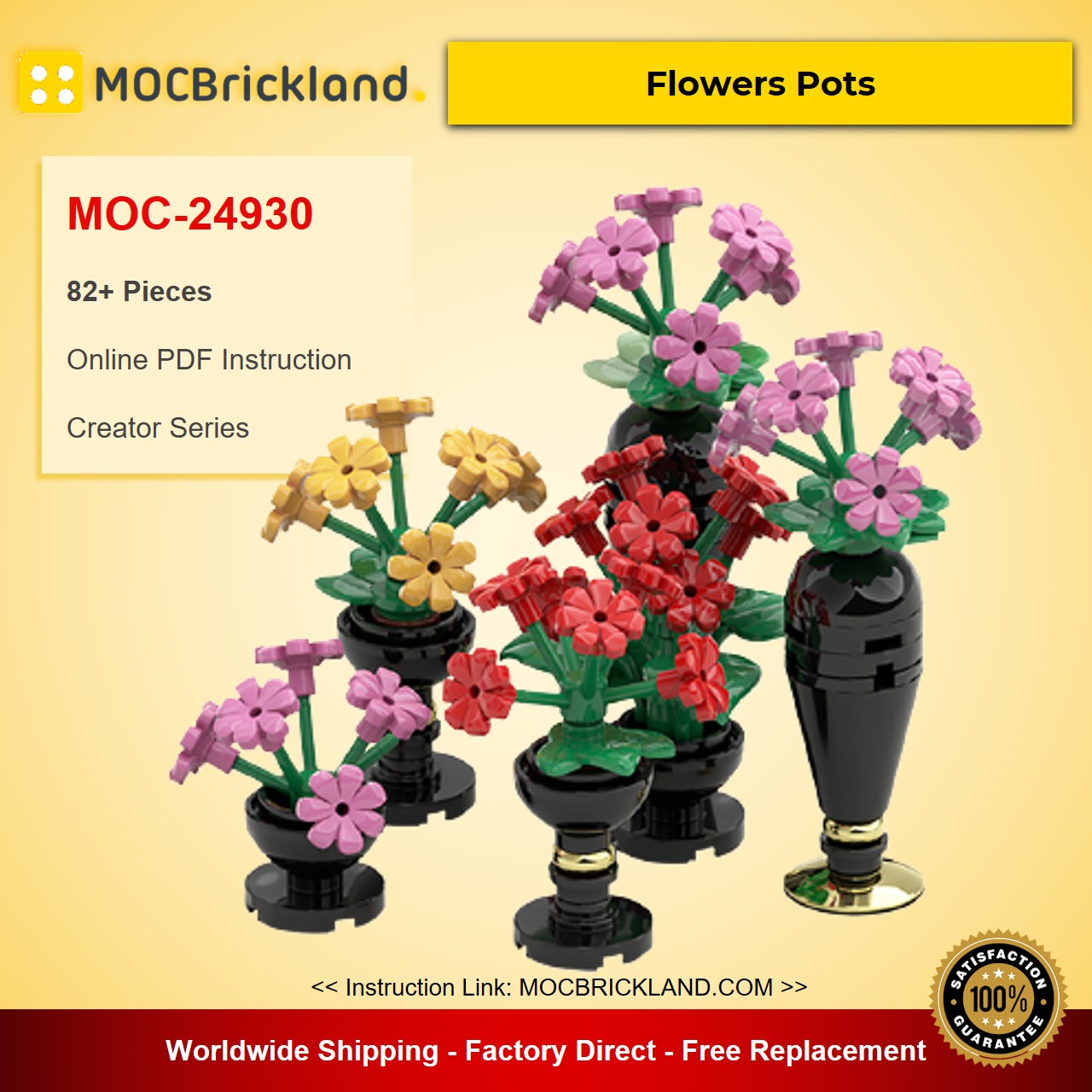 creator moc 24930 flowers pots by labsrl mocbrickland 3523