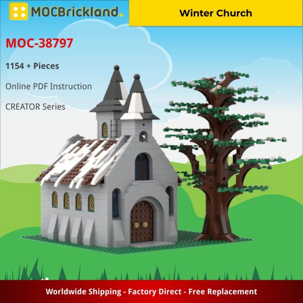 creator moc 38797 winter church mocbrickland 7225