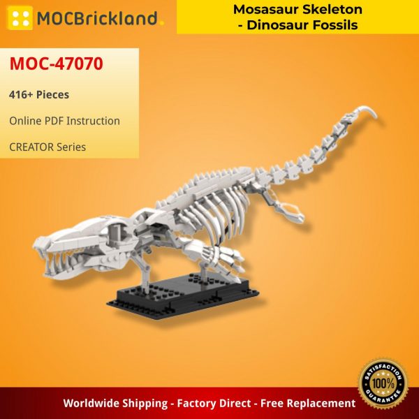 creator moc 47070 mosasaur skeleton dinosaur fossils by laurensposthuma mocbrickland 4552