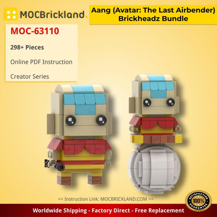 Creator MOC-63110 Aang (Avatar: The Last Airbender) Brickheadz Bundle by DrBrickheadz MOCBRICKLAND