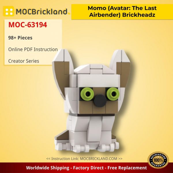 creator moc 63194 momo avatar the last airbender brickheadz by drbrickheadz mocbrickland 7899