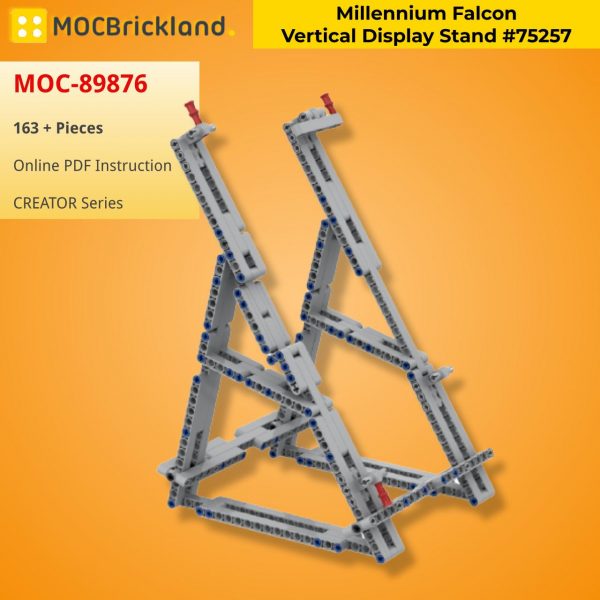 creator moc 89876 millennium falcon vertical display stand 75257 mocbrickland 6439