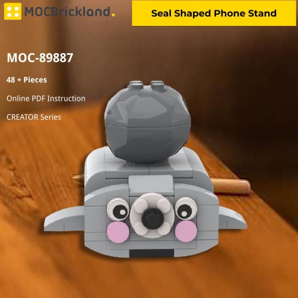 creator moc 89887 seal shaped phone stand mocbrickland 6177