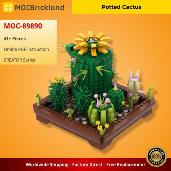 creator moc 89890 potted cactus mocbrickland 4233