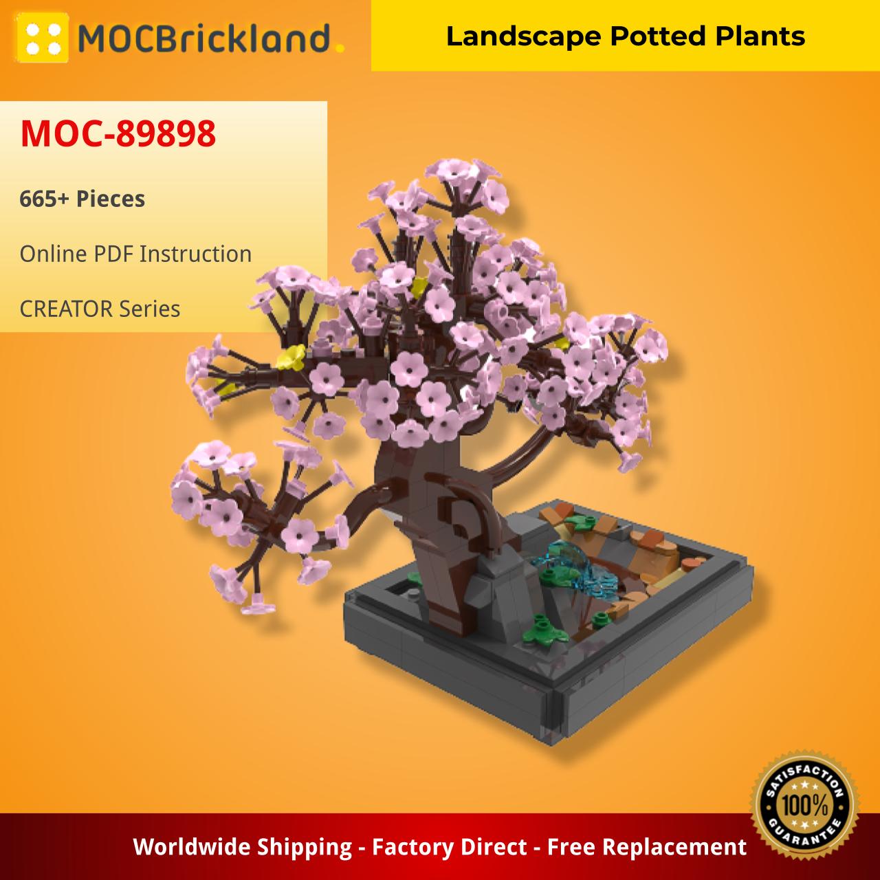 creator moc 89898 landscape potted plants mocbrickland 3389