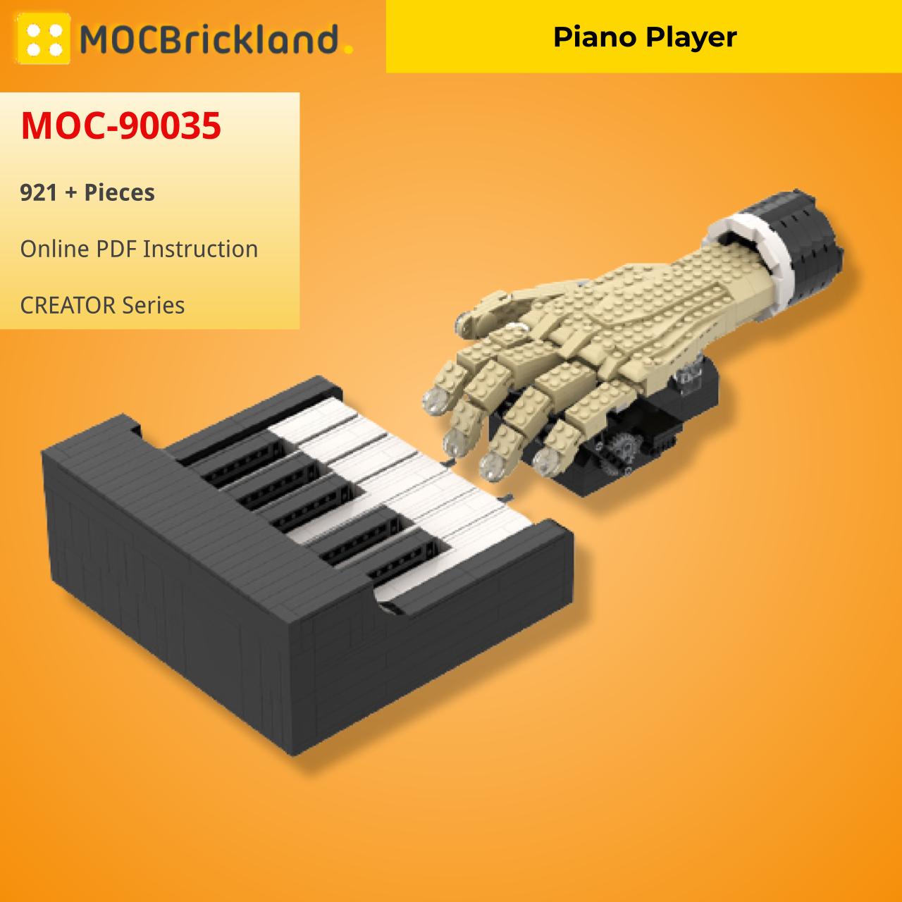 creator moc 90035 piano player mocbrickland 4558